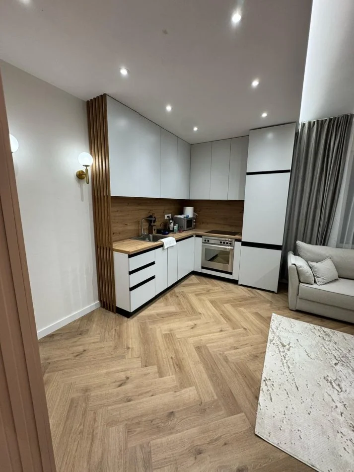 Tirane, jepet me qera apartament 1+1+Ballkon Kati 1, 60 m² 450 € (rruga 5 maj prapa concord center)