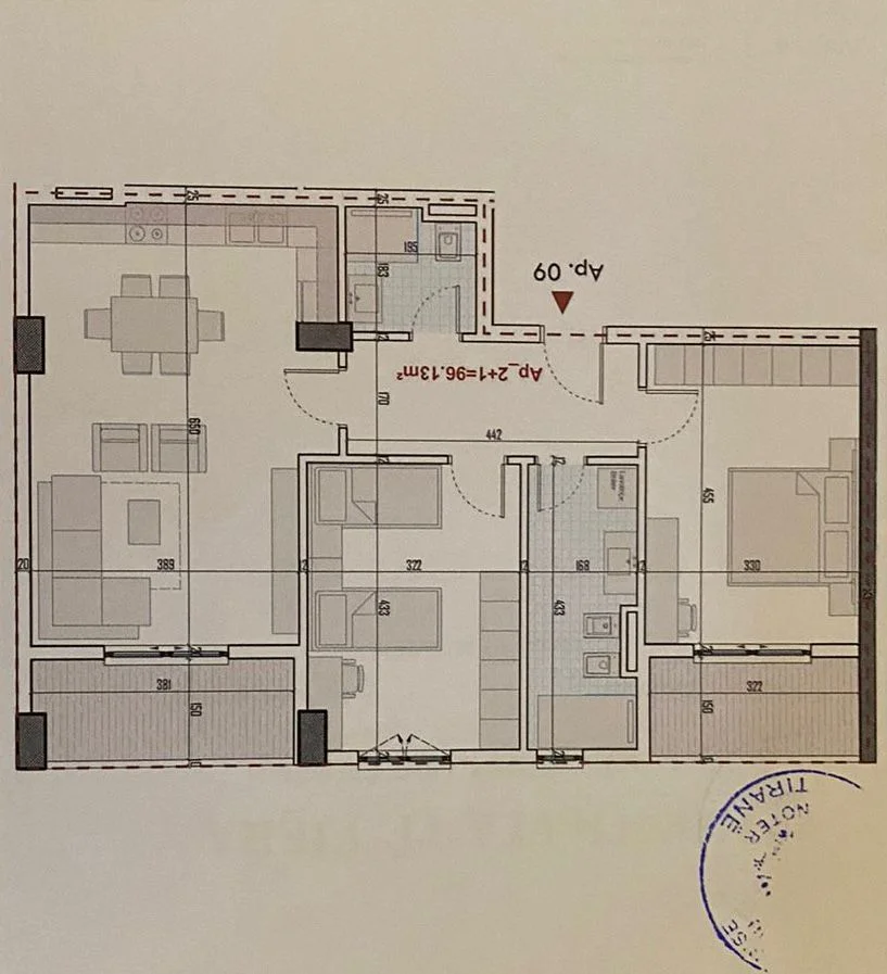 Tirane, shitet apartament 2+1 Kati 2, 111 m² 111.000 € (Paskuqan)