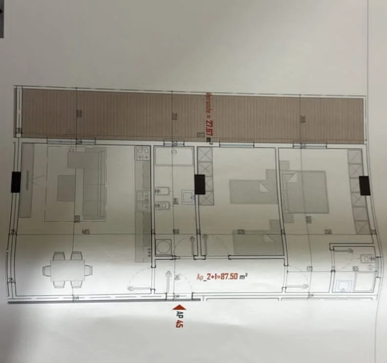 Tirane, shitet apartament 2+1 Kati 4, 98 m² 97.850 € (SHEHU CONSTRUCTION)