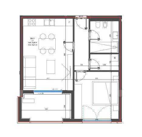 Dhermi - Palase, shitet apartament 1+1 Kati 1, 86 m² 241.140 € (Dhermi) TT 991