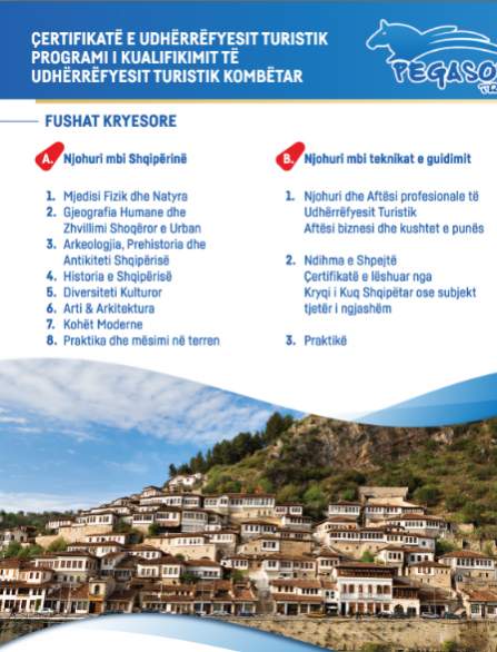 Tirane, kurse Formimi profesional Turizem dhe Hoteleri Guide turistike Kombetare
