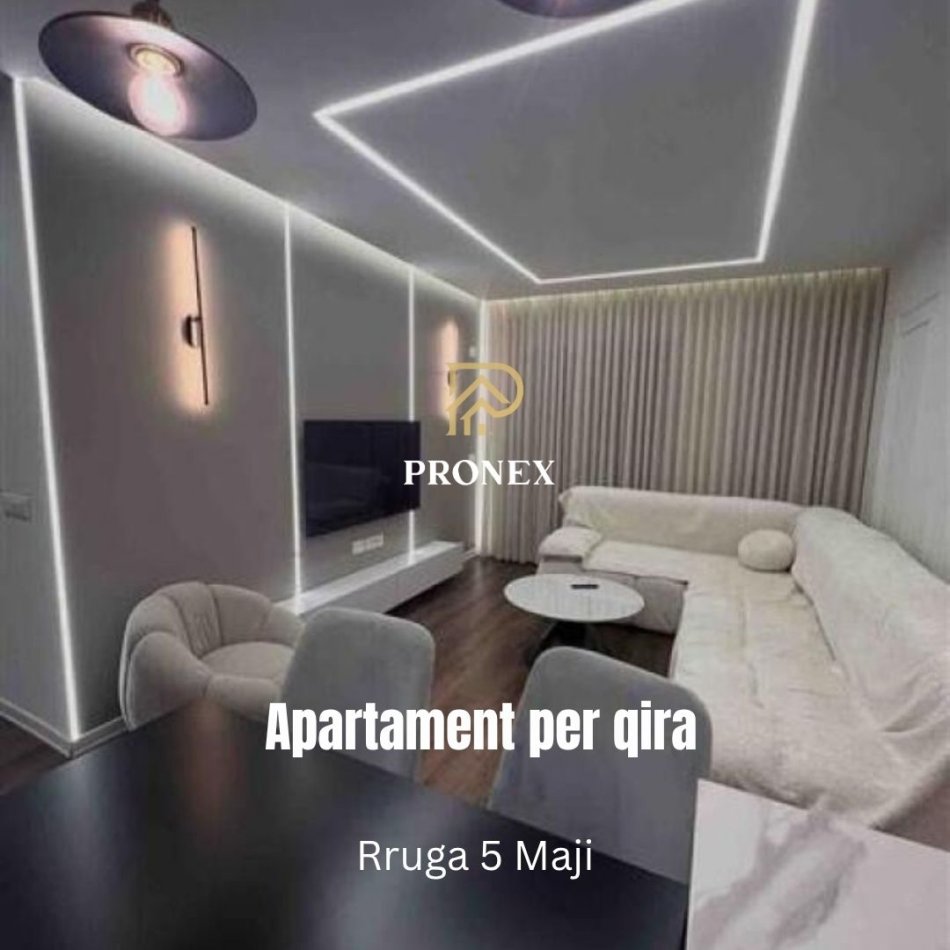 Tirane, jepet me qera apartament 1+1+Ballkon Kati 1, 70 m² 600 € (Rruga 5 Maji)