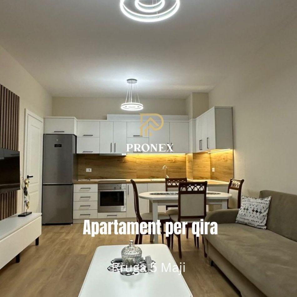 Tirane, jepet me qera apartament 1+1 Kati 3, 67 m² 600 € (Rruga 5 Maji)