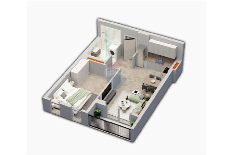 Tirane, shitet apartament 1+1 Kati 6, 64 m² 59.000 € (UNIVERS CITY - Tiranë)