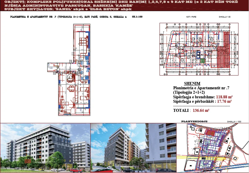 Tirane, shitet apartament 2+1 Kati 1, 136 m² 163.000 € (Unaza e Madhe)