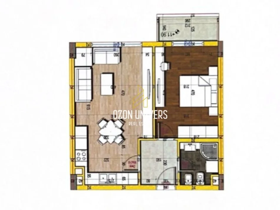 Tirane, shitet apartament 1+1+Ballkon Kati 7, 71 m² 92.300 € (Urban Gate Residence, Astir)
