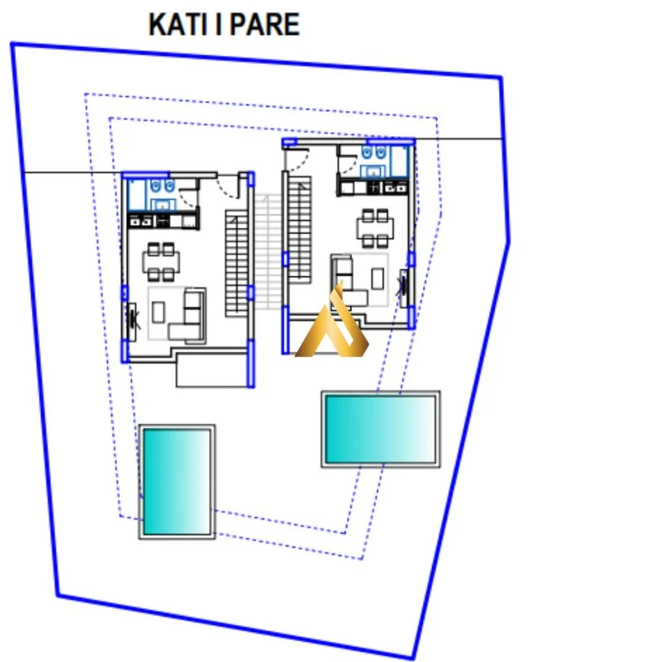 Shqiperi, shitet Vile 3 kateshe me pishine  300 m² (borsh)