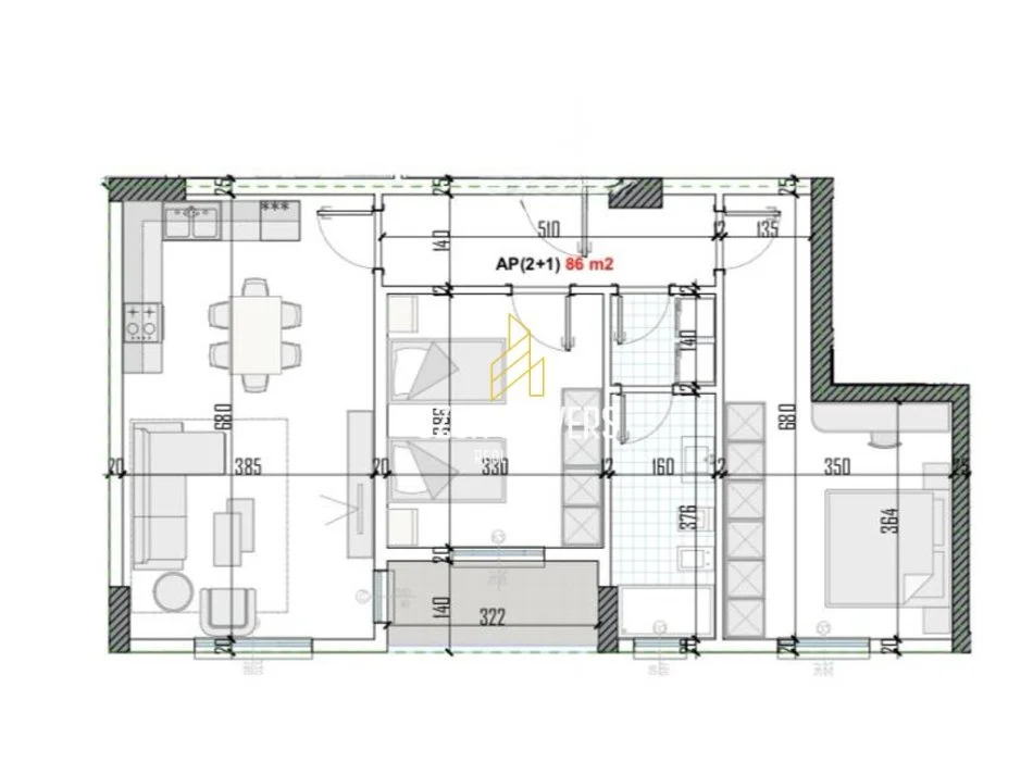 Tirane, shitet apartament 2+1+Ballkon Kati 4, 92 m² 73.224 € (Green Residence, Kamez)