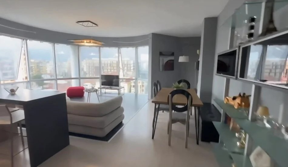 Tirane, jap me qera apartament 2+1+Ballkon Kati 7, 100 m² 800 € (Komuna e Parisit, Kompleksi Kika 1)