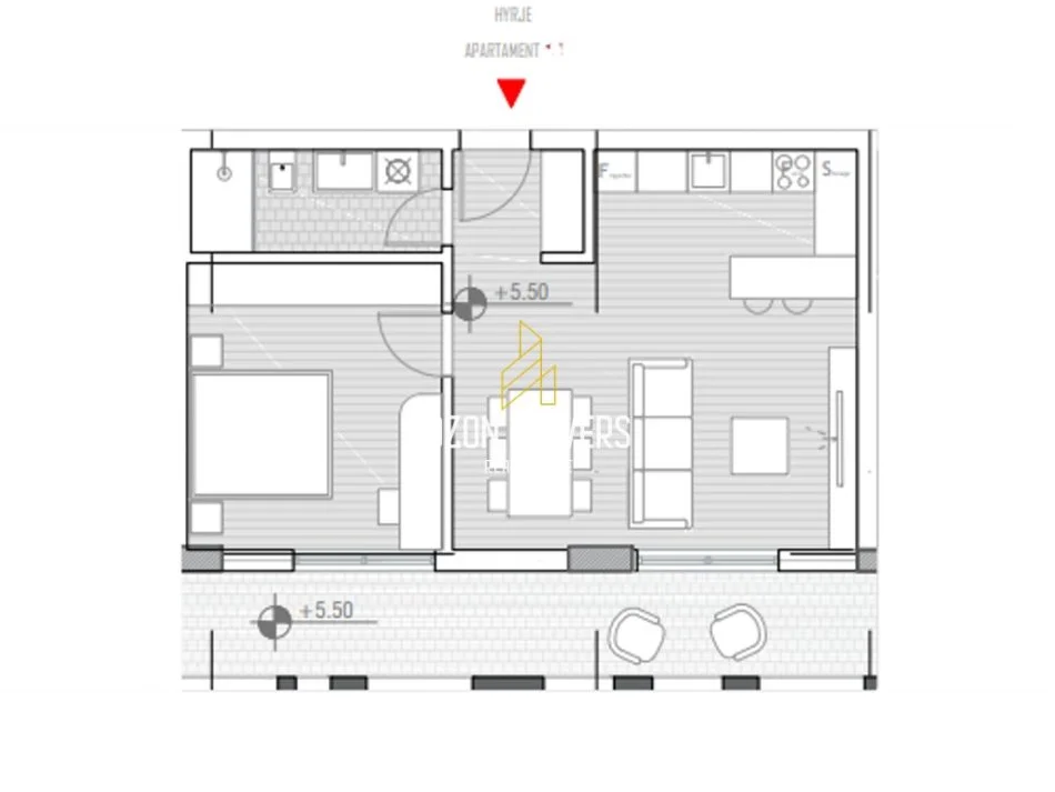 Tirane, shitet apartament 1+1+Ballkon Kati 1, 91 m² 186,406 € (One Oricum Bay Residence Vlorë, Albania)