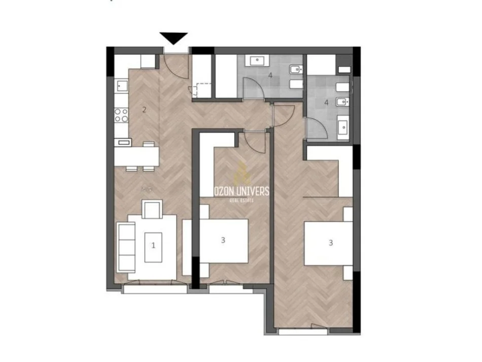 Dhermi - Palase, shitet apartament 2+1+Ballkon Kati 2, 144 m² 528.819 € (Green Coast 2, Dhërmi Vlorë, Albania)