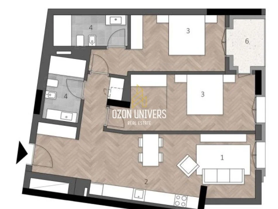 Dhermi - Palase, shitet apartament 2+1+Ballkon Kati 2, 136 m² 498.594 € (Green Coast 2, Palasë Vlorë, Albania)