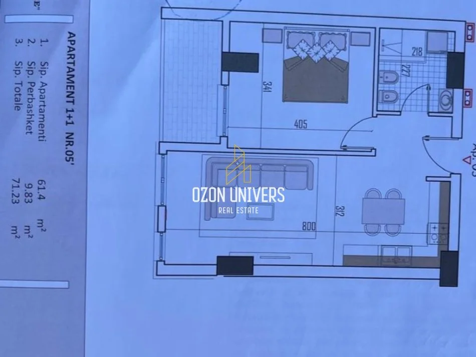 Tirane, shitet apartament 1+1+Ballkon Kati 4, 71 m² 85.476 € (Rruga 5 Maji, Babrru Tirana, Albania)