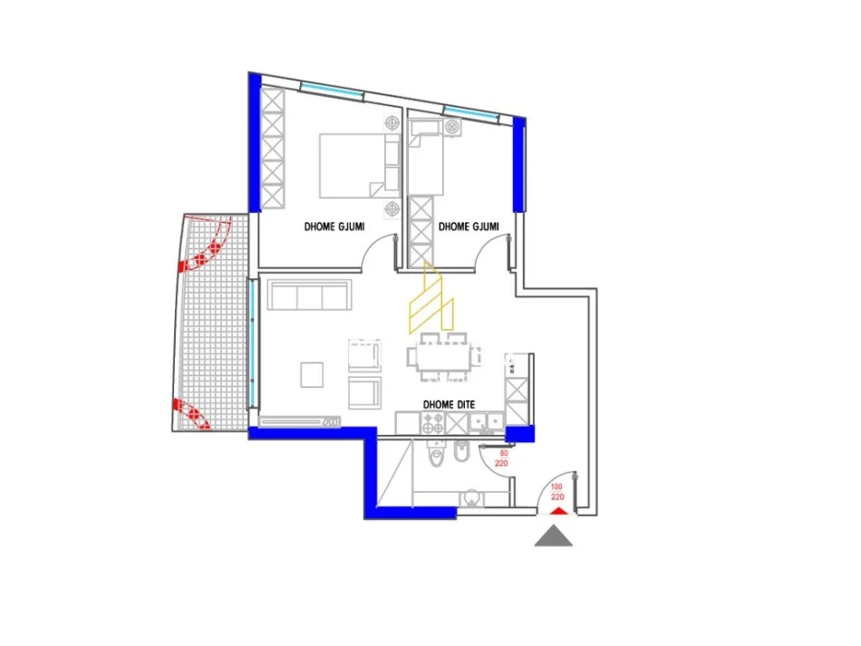 Tirane, shitet apartament 2+1+Ballkon Kati 6, 100 m² 200.600 € (Kopshti Botanik)