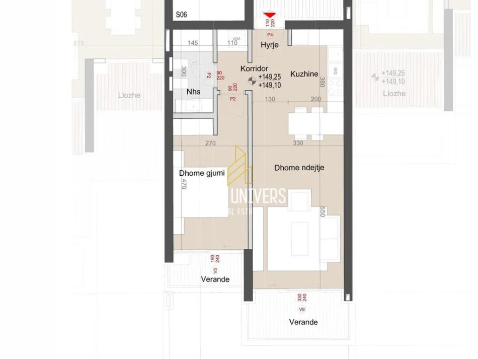 Dhermi - Palase, shitet apartament 1+1+Ballkon Kati 3, 85 m² 250.152 € (Green Coast 2, Dhërmi)
