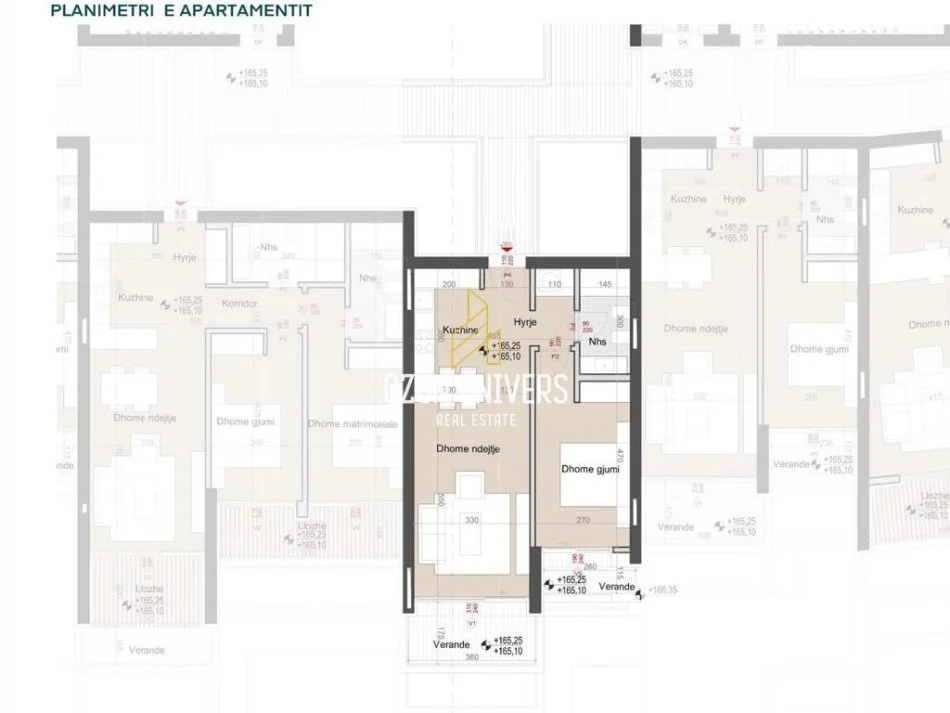 Dhermi - Palase, shitet apartament 1+1+Ballkon Kati 3, 83 m² 244.622 € (Green Coast 2)