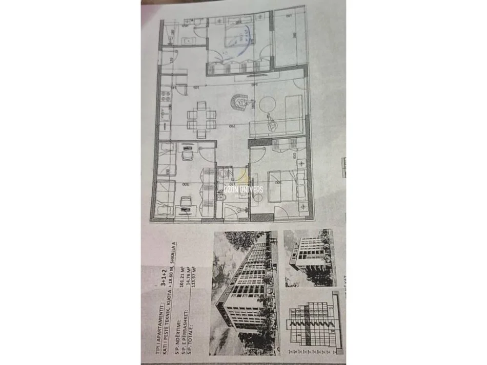 Tirane, shitet apartament 3+1+Ballkon Kati 5, 116 m² 92.776 € (Kamez)