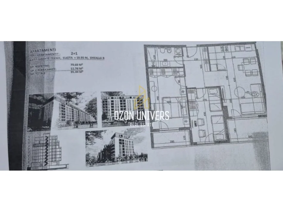 Tirane, shitet apartament 2+1+Ballkon Kati 6, 91 m² 73.152 € (Kamez)