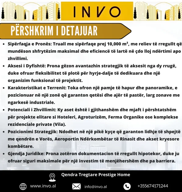 Tirane, shitet toke , 10.000 m² (Vore)