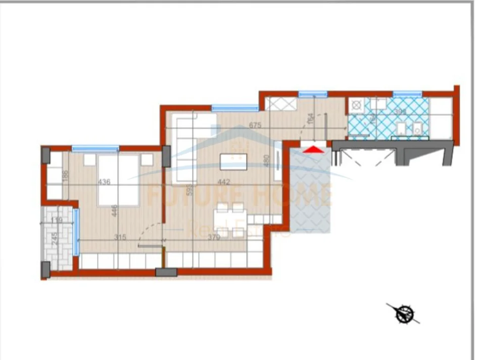 Tirane, shitet 1+1 Kati 6, 78 m² 140.904 € (UrbanVista Tirana, Don Bosko)