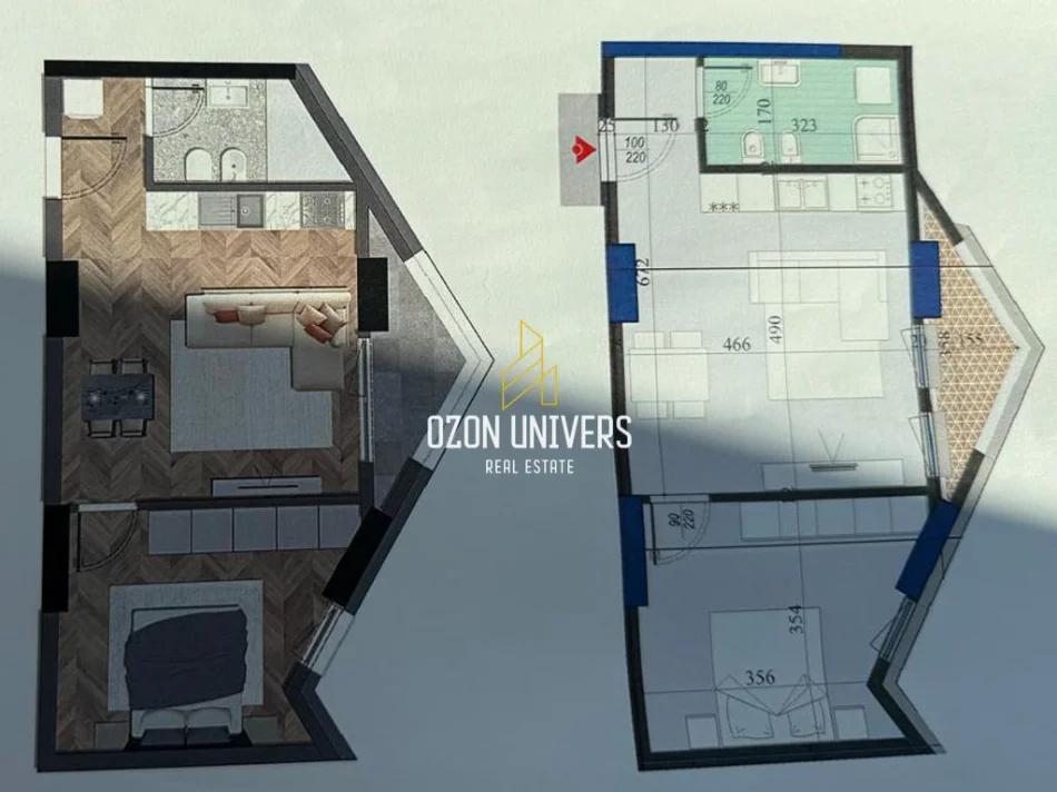 Tirane, shitet apartament 1+1+Ballkon Kati 2, 72 m² 126.350 € (Colonnade Residence, Rruga Dritan Hoxha)