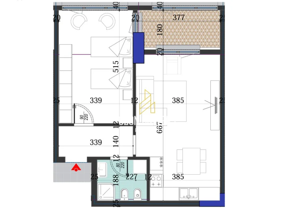Tirane, shitet apartament 1+1+Ballkon Kati 2, 81 m² 141.750 € (Laprakë)