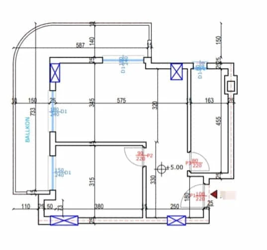 Kavaje, shes apartament 1+1 Kati 1, 83 m² 122.000 € (Rruga e Fshatrave Turistike)