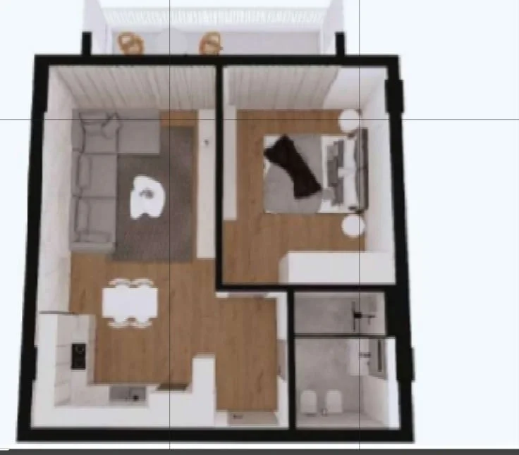 Tirane, shes apartament 1+1 Kati 1, 70 m² 102.000 € (Rruga e Fshatrave Turistike)