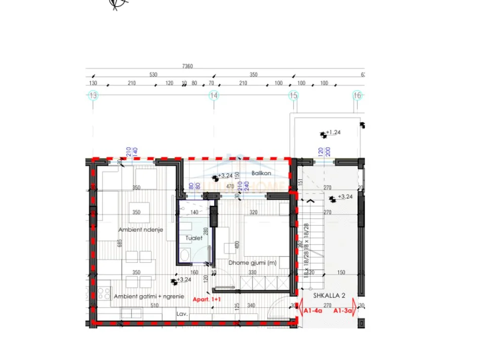 Tirane, shitet apartament 1+1 , 73 m² 138.900 € (Hekla Residence)
