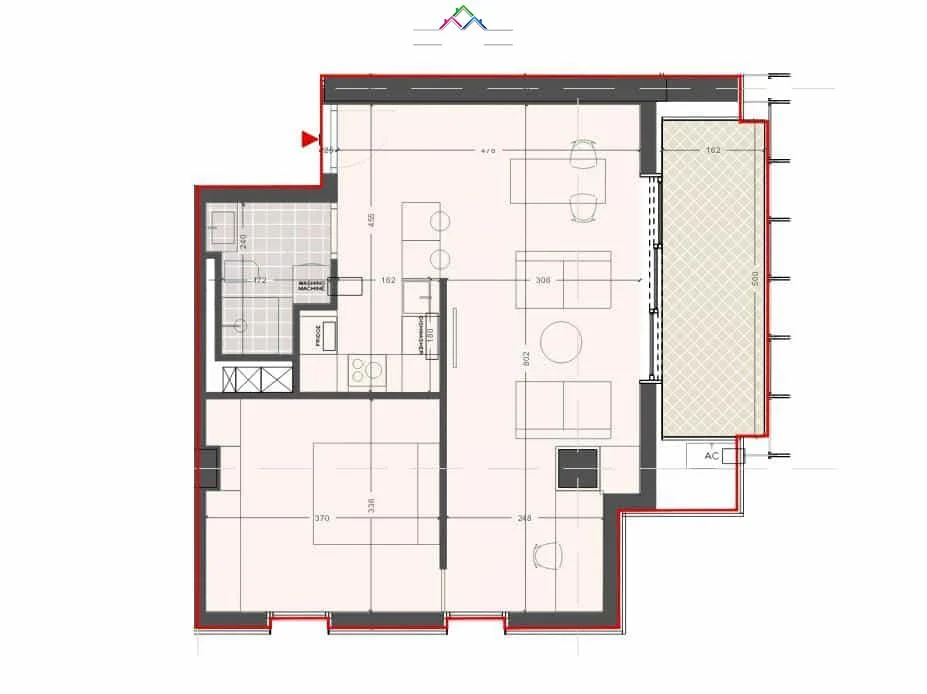 Tirane, shes apartament 1+1 Kati 11, 85 m² 137.100 € (Rruga Kastriotet)