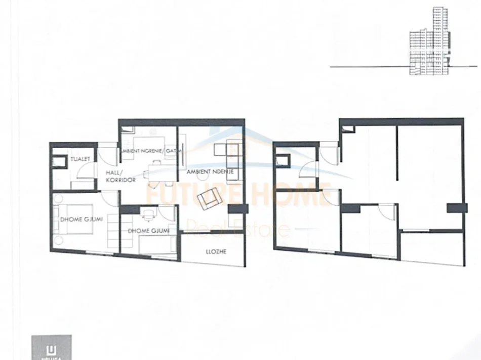 Tirane, shitet apartament 2+1 Kati 4, 96 m² (Altura Trade Residence)