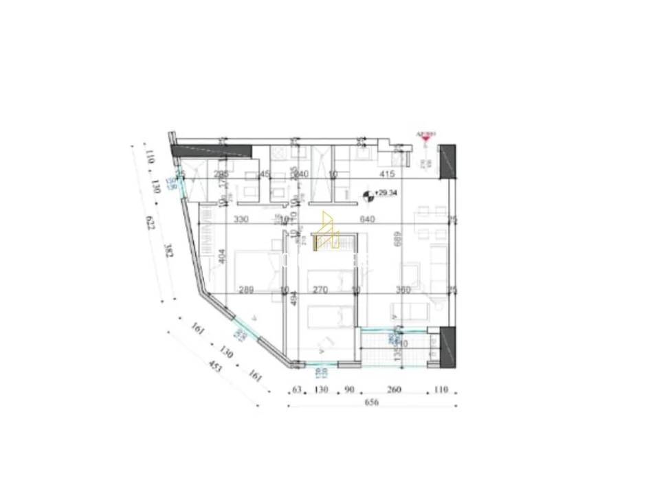 Tirane, shitet apartament 2+1+Ballkon Kati 8, 107 m² (Shqiponja Square, ish Sheshi Shqiponja)
