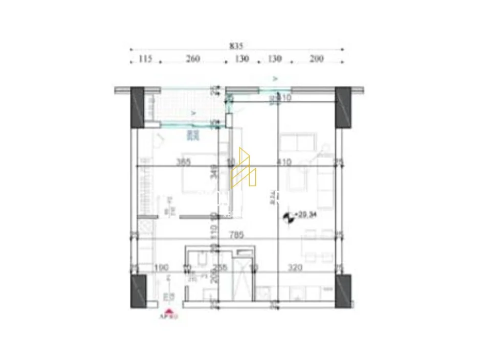 Tirane, shitet apartament 1+1+Ballkon Kati 8, 88 m² 132.915 € (Shqiponja Square, ish Sheshi Shqiponja)