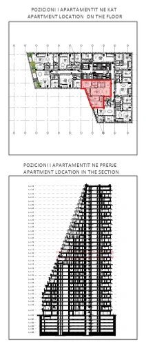 Tirane, shitet apartament 3+1 Kati 15, 173 m² 433.475 € (Bulevardi i Ri)