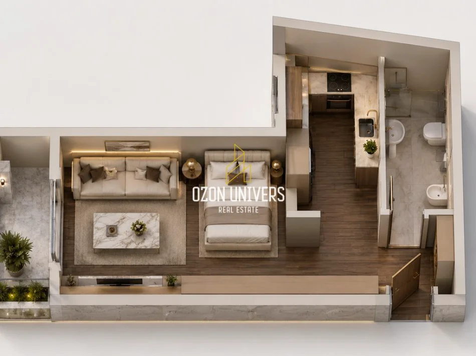 Tirane, shitet garsonier Studio Kati 4, 53 m² 61.295 € (Paskuqan)