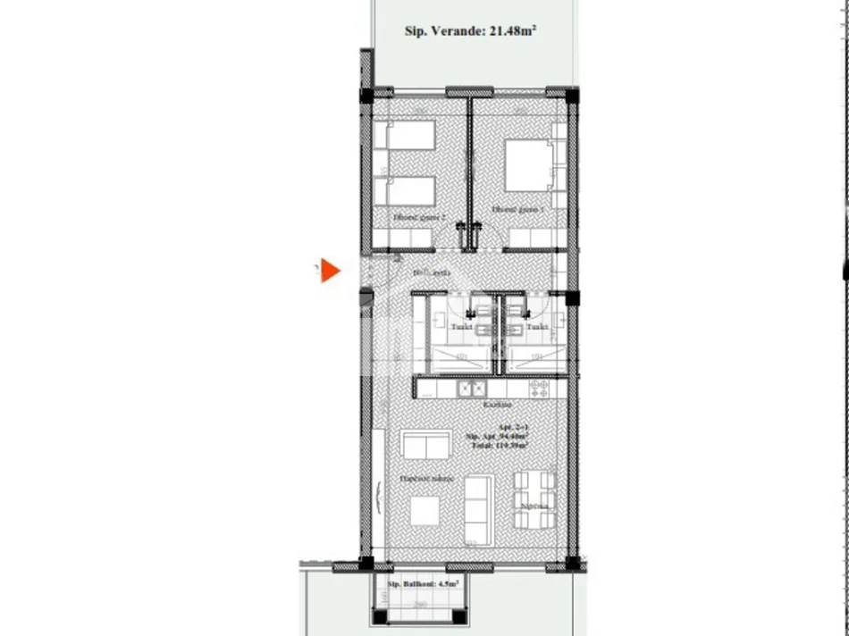 Tirane, shitet apartament 2+1 Kati 0, 119 m² 292.000 € (ROLLING HILLS LIQENI, FARKE)