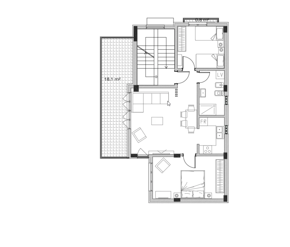 Korce, shitet apartament 2+1+Aneks+Ballkon Kati 2, 86 m² 81.700 € (korce)