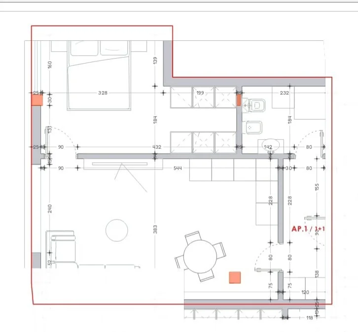 Tirane, shes apartament 1+1 Kati 1, 62 m² 115.000 € (Shkolla E Kuqe)