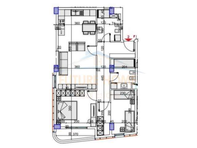 Tirane, shes apartament 2+1+BLK Kati 2, 107 m² 126.000 Euro (Unaza e Re)