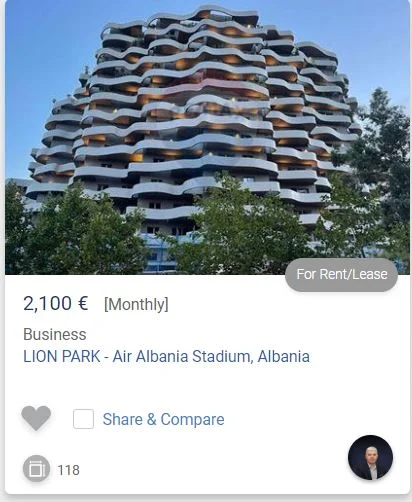 Tirane, jepet me qera zyre Kati 3, 118 m² 2.100 € (LION PARK RRUGA ELBASANIT)