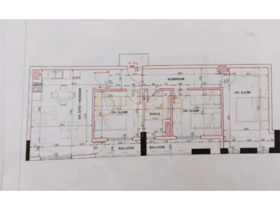 Tirane, shitet apartament 3+1 Kati 9, 103 m² 170.000 € (Laprake, Tirana, Albania)