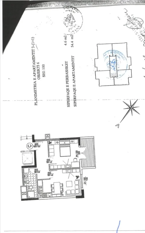 Tirane, shitet apartament 1+1+Ballkon Kati 2, 59 m² 190.000 € (KOMUNA E PARISIT)