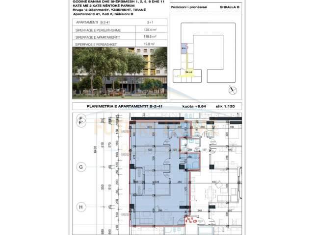 Tirane, shitet apartament 3+1+BLK 139 m² 137.000 Euro (Bulevardi Migjeni)