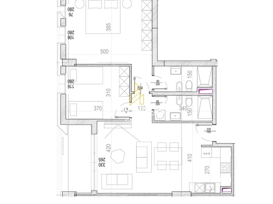 Tirane, shitet apartament 2+1+Ballkon Kati 7, 114 m² 216.714 € (Riverside Residence, Rruga Javer Malo)