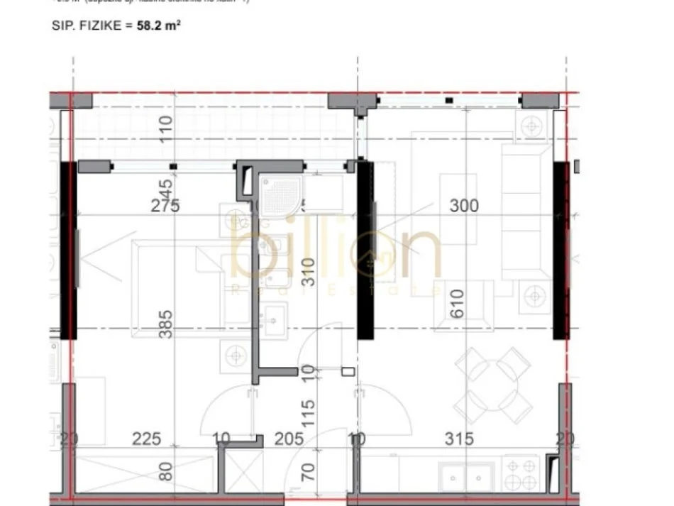 Lezhe Shengjin, shitet apartament 1+1+Ballkon Kati 3, 58 m² (Kune, Shëngjin, Albania)