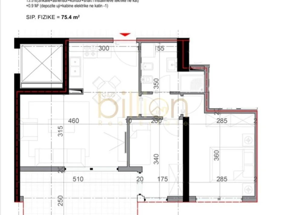 Lezhe Shengjin, shitet apartament 2+1 Kati 3, 75 m² (Kune, Shëngjin, Albania)