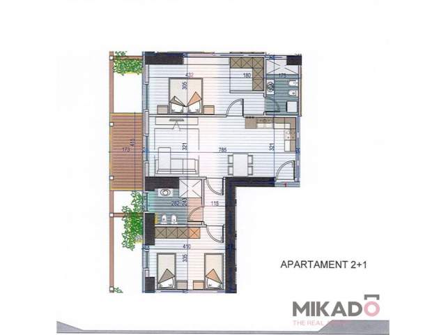 Tirane, shitet apartament 2+1+A Kati 4, 113 m² 226.400 Euro (perafersisht ne Qender)
