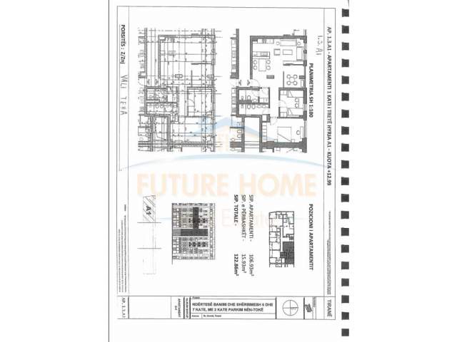Tirane, shitet apartament Kati 3, 123 m² 151.800 Euro (Rruga Korabi)