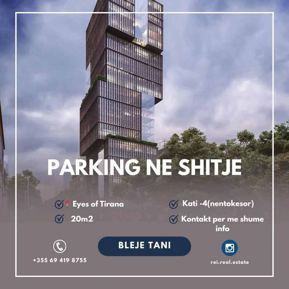 Tirane, shitet garazh | post parkimi Kati -2, 20 m² (Eyes Of Tirana)
