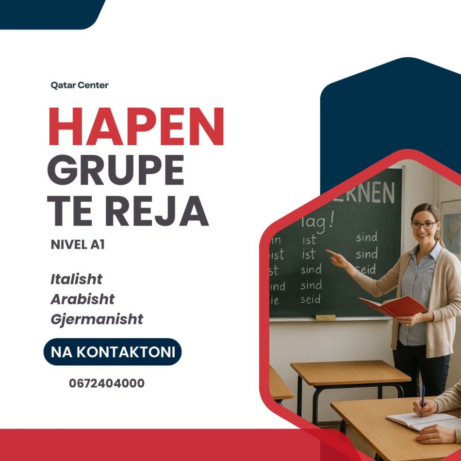 Tirane, kurse gjuhe italisht | gjermanisht | arabisht Hapim kurse peR gjuhet,ITALIANE,GJERMANE DHE ARABE per nivelin A1.